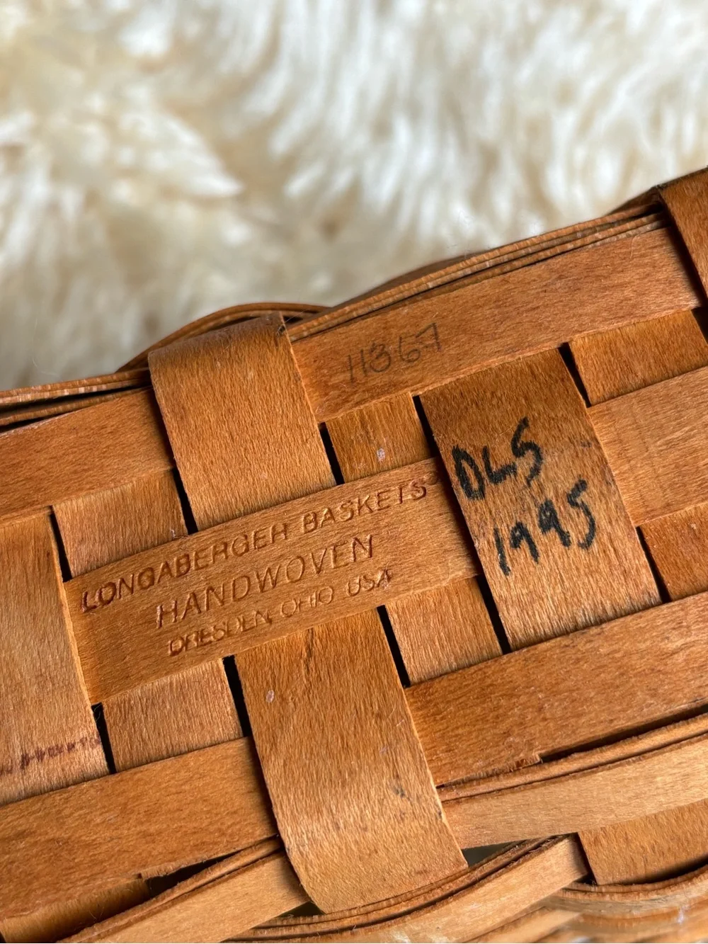 Vintage 90s Longaberger Basket